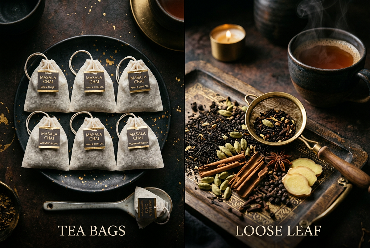 Masala Chai Tea Bags vs Loose Tea